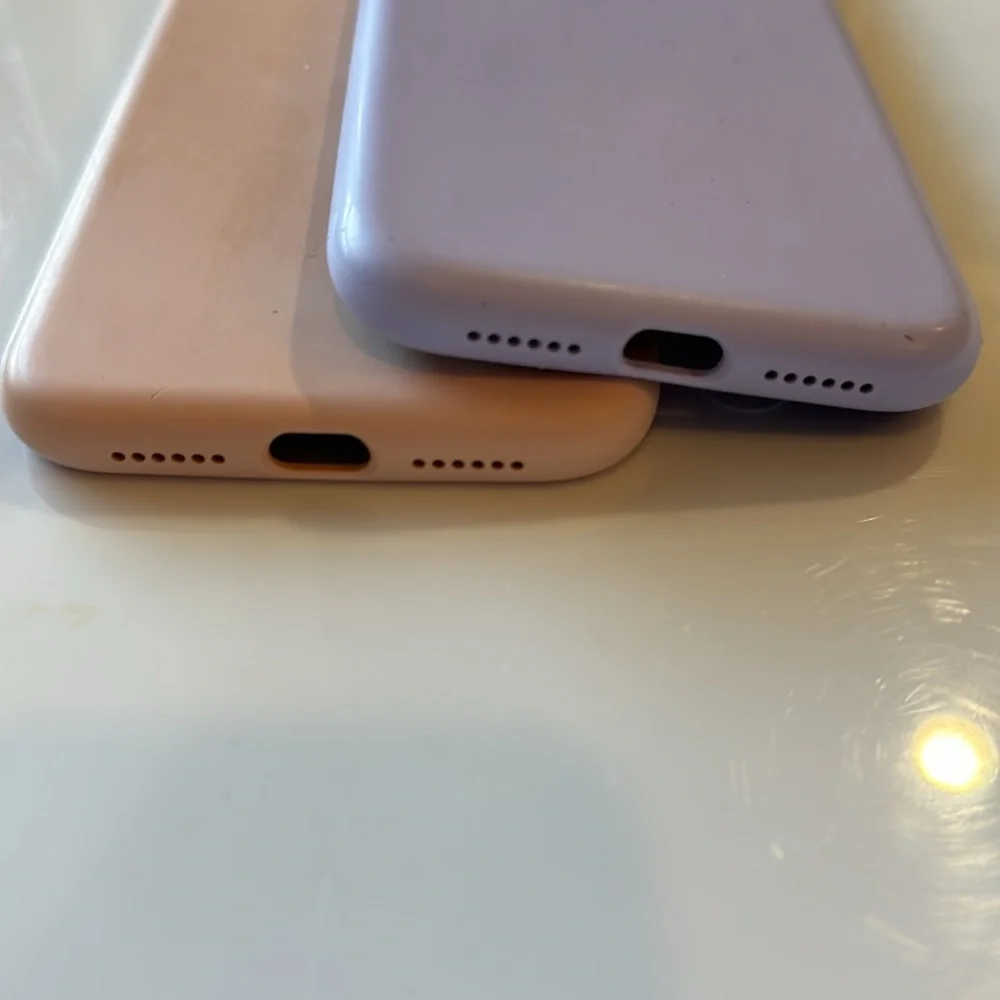 Set of Two Cordking iPhone XR Silicone Ultra Slim Cases Pink & Purple